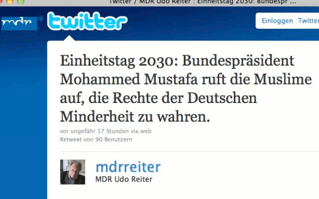 Twitter: Udo Reiter 2010 Screenshot